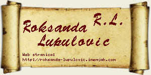Roksanda Lupulović vizit kartica